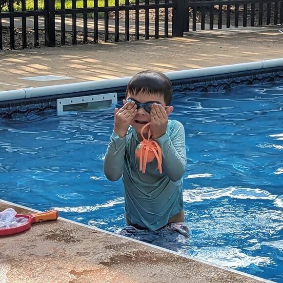 Michelle Mcdowell Zoey Jumpsuit Secret Hideaway Cornflower XL Smocked Front - Picture 6 of 12